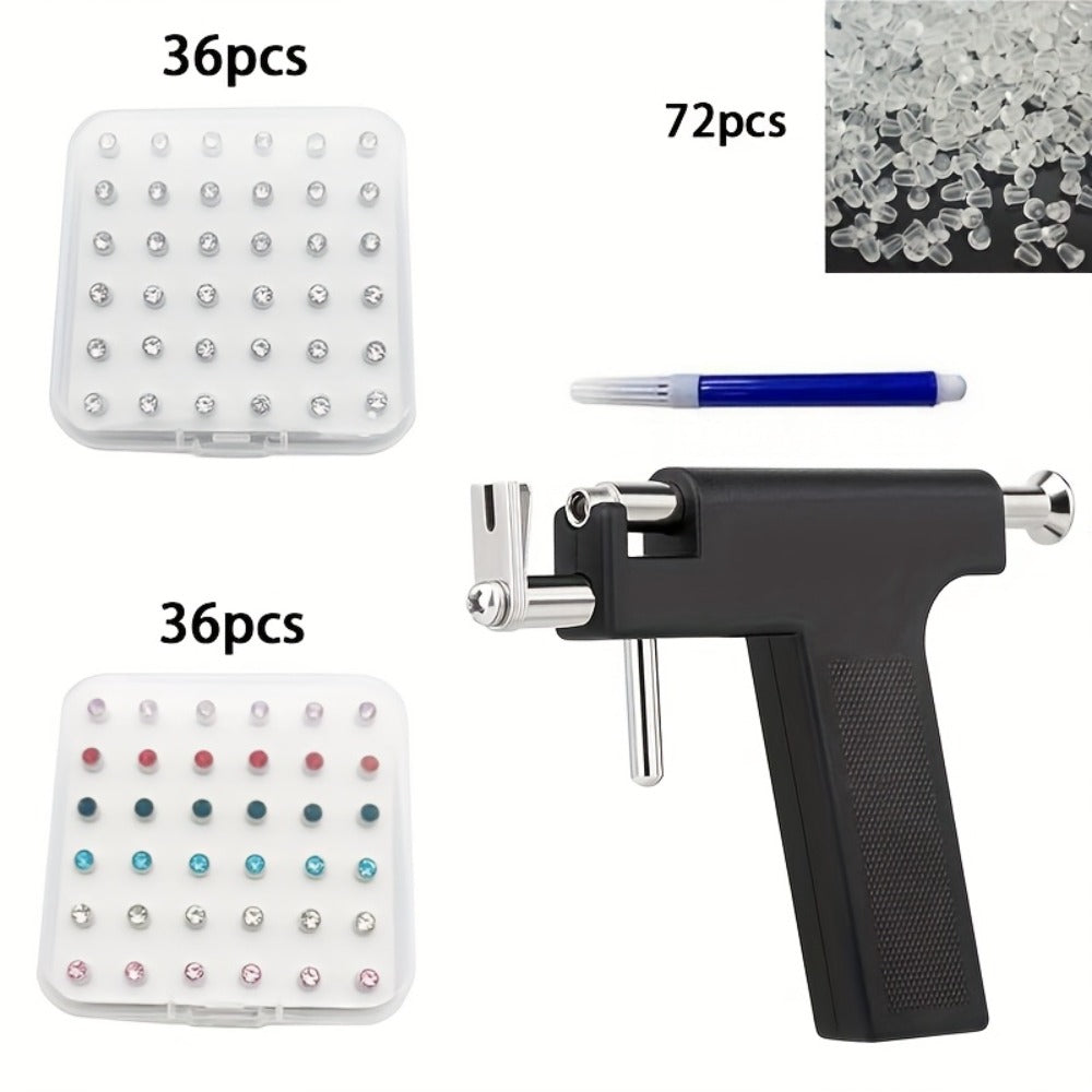 Ear Piercing Tool Set Reusable - Safe Ear Piercing Kit with Ear Studs, Professional Piercing Gun for Home & Salon Use, Unisex, Hypoallergenic Ear Studs Included, Multiple Combinati - product image 3