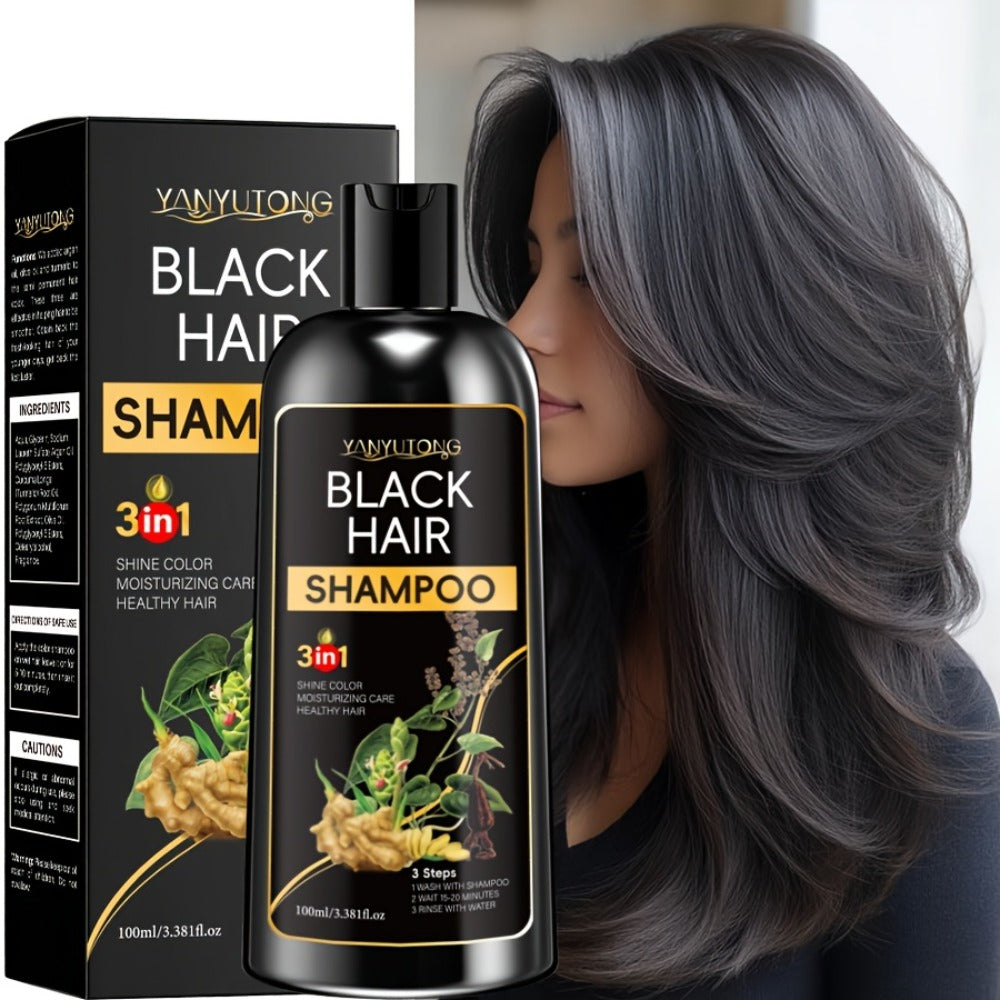 Hair Dye Shampoo Natural Plant Pigments – Fast Gray Hair Coverage in 1 Wash | 3.38oz Travel Size | Black Brown Chestnut Brown | Gentle Moisturizing Color Shampoo for Women & Men - product image 8