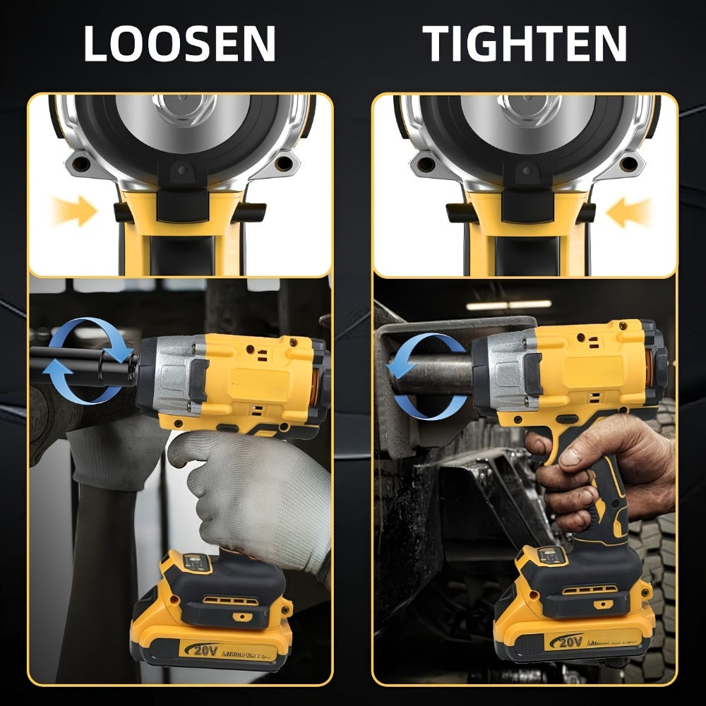 Cordless Impact Wrench 1/2 Inch Brushless – 450N.m 259Ft-lbs High Torque Impact Gun, 3300RPM Variable Speed, 12 Sockets, Fast Charger & Dual Battery Options for Auto Repair & Home  - product image 18