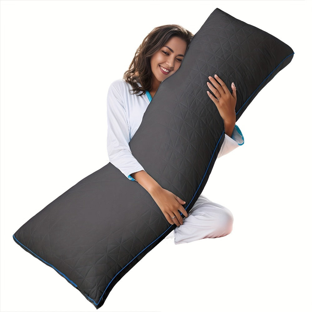 Body Pillow for Adults Full Body Pillow Firm Long Sleeping Pillow for Back Stomach Side Sleeper Bed Pillow Support Pregnancy Pillow Grey Pink - product image 3