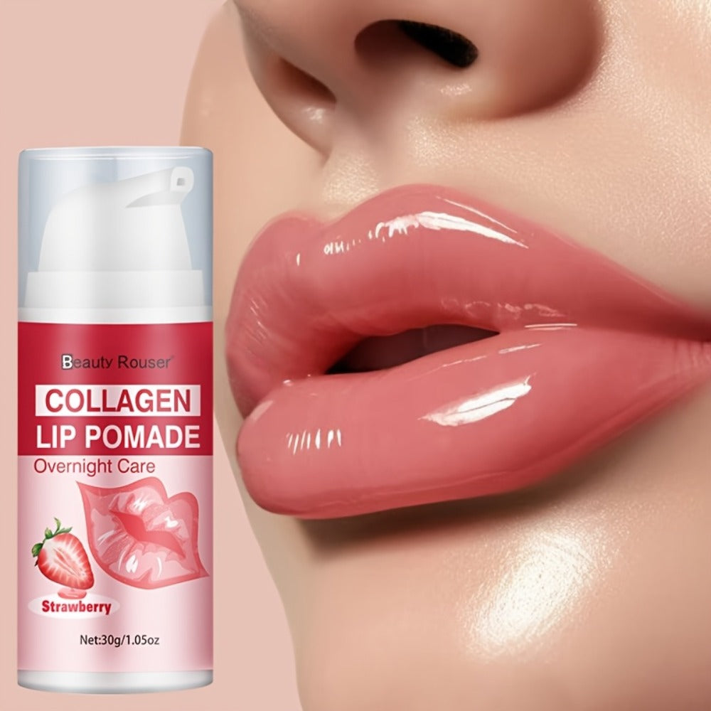 Lip Pomade Collagen 30g Moisturizing Plumping Lip Essence — Deep Hydration Day & Night Lip Care Nourishes Repairs Dry Chapped Lips Long-Lasting Clear Glossy Finish All Skin Types - product image 4