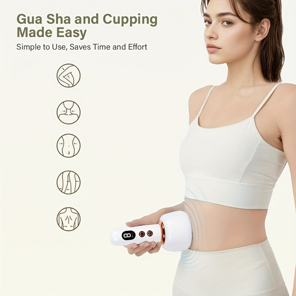 Vacuum Cupping Massager USB Rechargeable Scraping Massage Device Intelligent Suction Cup with 1200mAh Battery for Neck Shoulder Back Pain Relief Home Use - product image 12