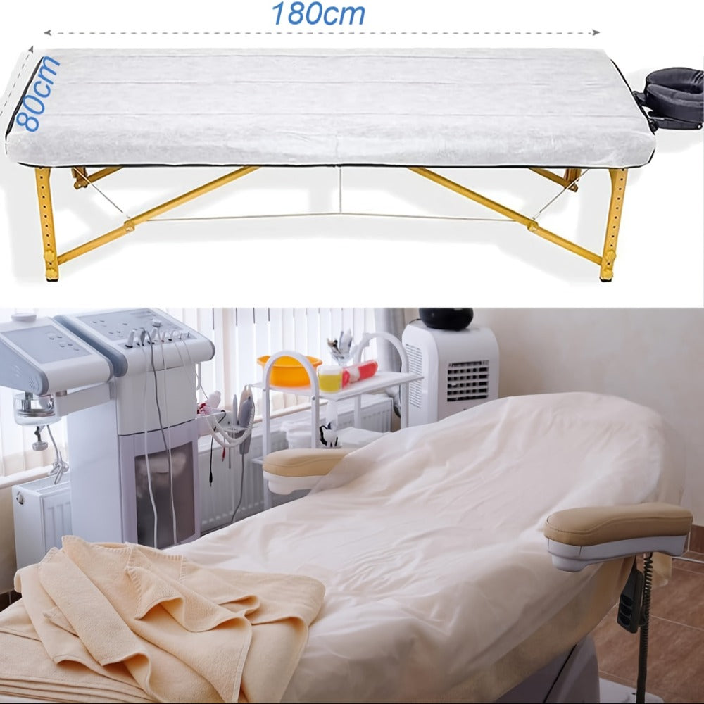 Disposable Bed Sheets 100 Pack Non-Woven Massage Table Cover Single Use Stain Resistant Spa Sheets for Massage Therapists Estheticians Salons Hotels Tattoo Artists White Pink - product image 6