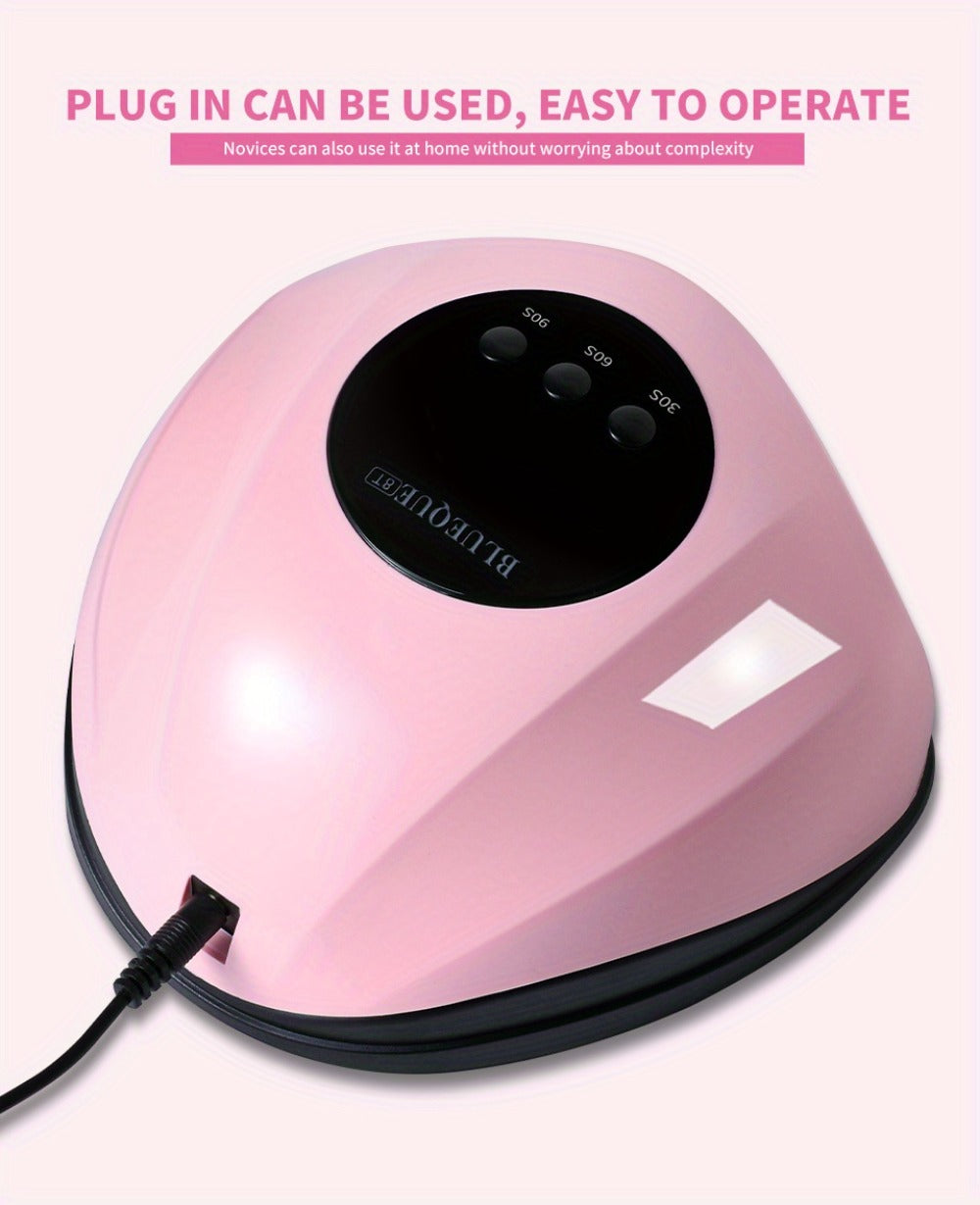 LED Nail Lamp Professional LCD Display Auto Sensor 4 Timer Settings USB Powered Instant Gel Polish Curer No Adapter Needed for Home Salon Manicure Pedicure DIY Nail Art Pink White - product image 16