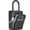 Wall-Mounted Key Lock Box with Resettable Password - Waterproof Outdoor Key Safe Box, Security Lock Box for Home Garage Garden Office Store, Heavy Duty Metal Construction, Black - product image 11