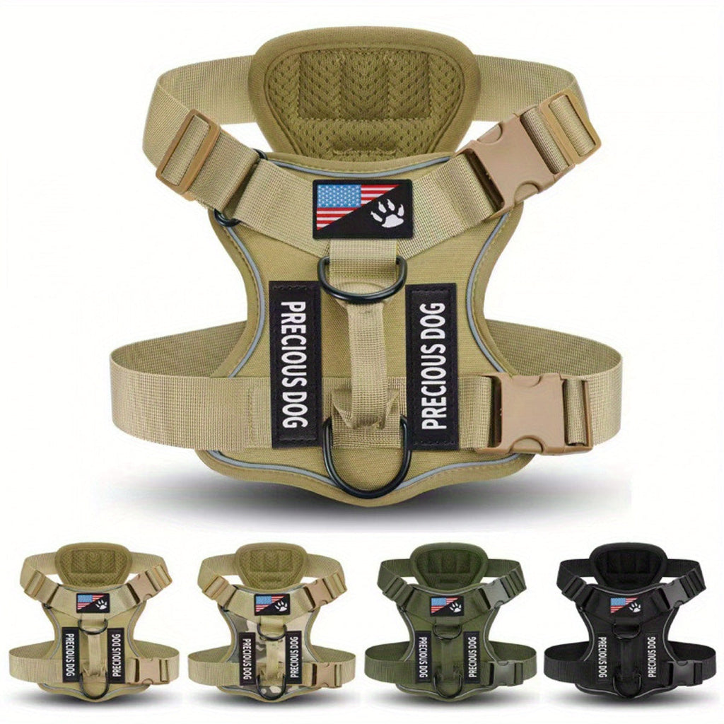 Reflective No-Pull Dog Harness with Patches – Adjustable Soft Mesh Vest Harness for Small, Medium & Large Dogs – S, M, L, XL - product image