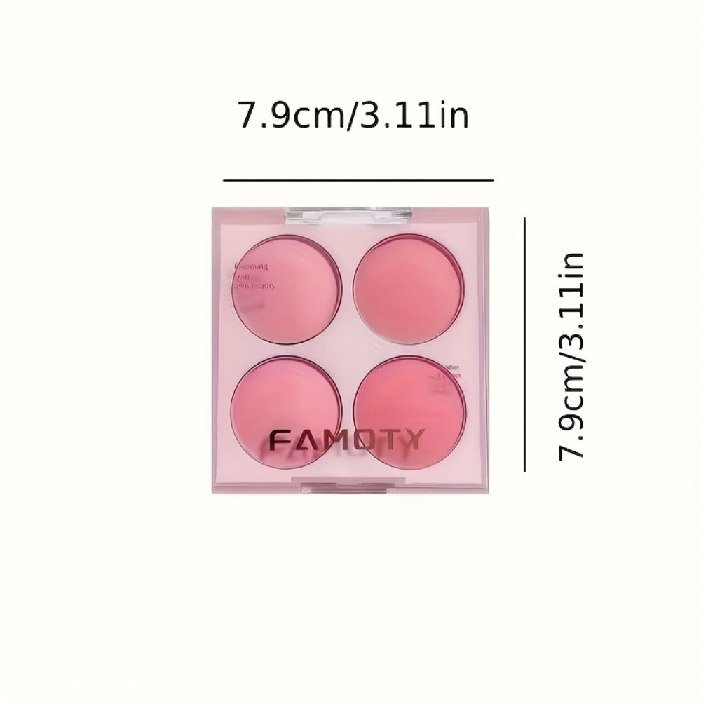 Blush Palette with Brushes Set 4-in-1 — Low Saturation Matte Powder Soft Gradient Finish, Buildable Coverage for Cheeks & Eyes, All Skin Tones, Natural Everyday Makeup Look - product image 6