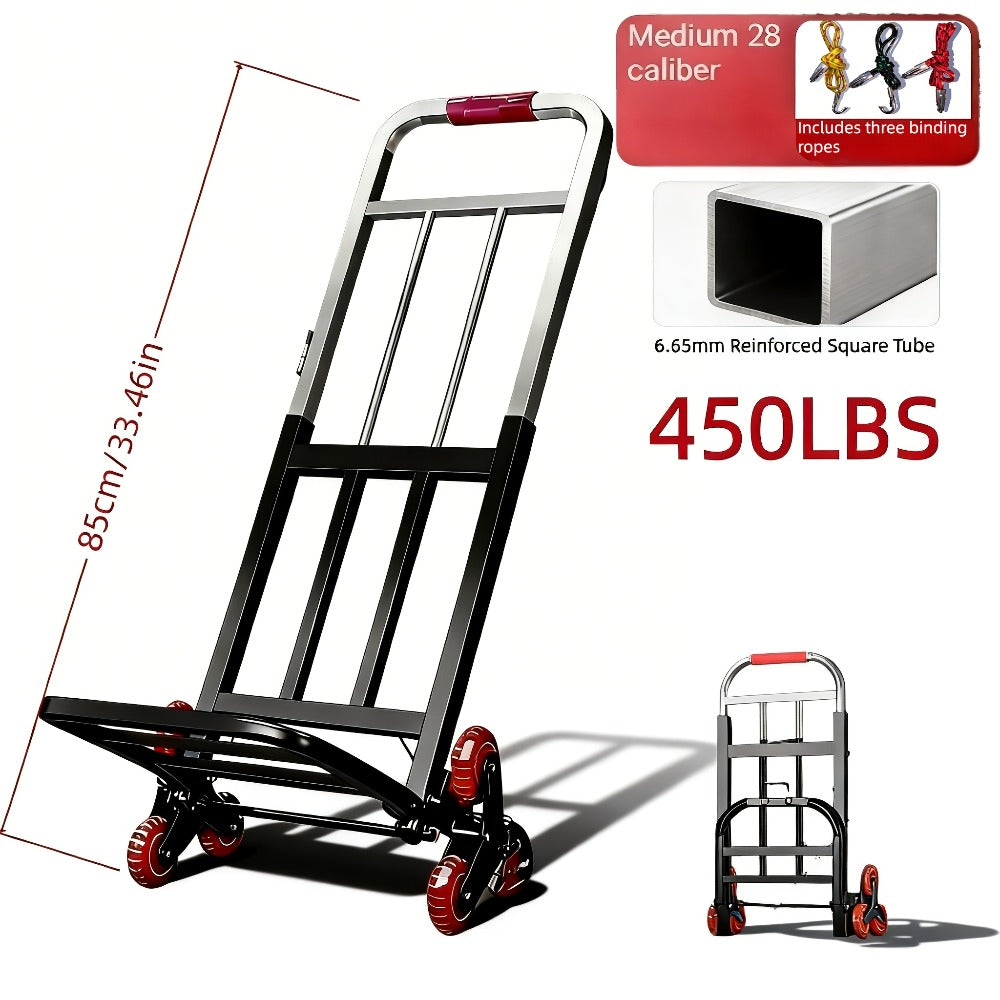 Folding Hand Truck Stair Climbing Wheels Heavy Duty 220 450 680 LBS Capacity Compact Collapsible Handcart Dolly for Home Warehouse Grocery Moving Office Material Handling - product image 4