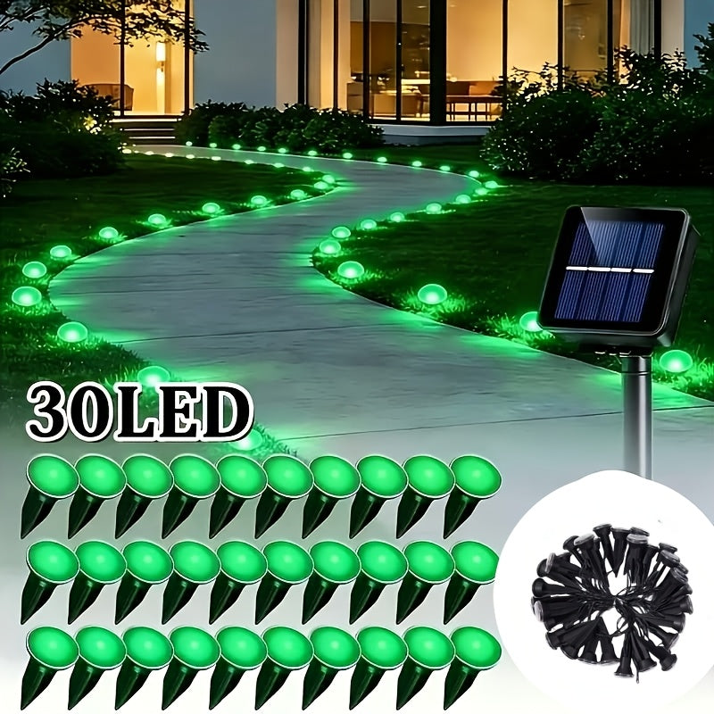 30 Solar-powered LED Path Garden Lights, Multi-color Fairy Lights, IP44 Waterproof and Durable, Recessed Outdoor Patio Garden Lights, Suitable For Decorative - product image 7
