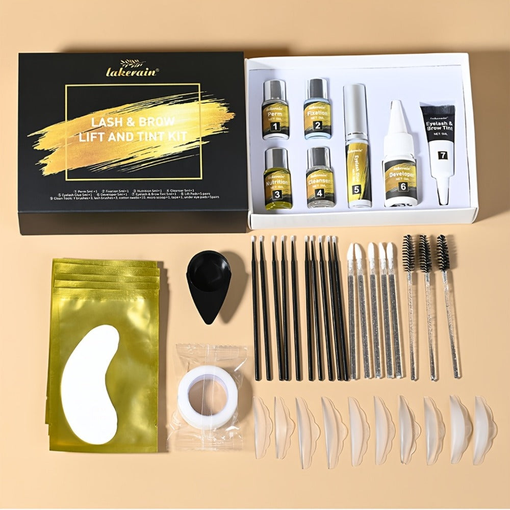 Lash Lift Kit & Brow Lamination Tint Set — 2-in-1 Eyelash Perm & Eyebrow Lamination with Black Brown Tint Dye, 4-6 Week Long-Lasting Results, DIY Home or Salon Use, Complete Beauty - product image 22