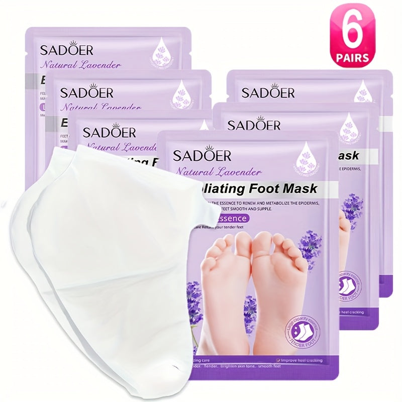 Lavender Foot Mask Socks Deep Hydrating Moisturizing Foot Care Treatment – Soft Smooth Skin, Portable Home Travel Spa, Value Pack 6 Pairs or 9 Pairs - product image 10