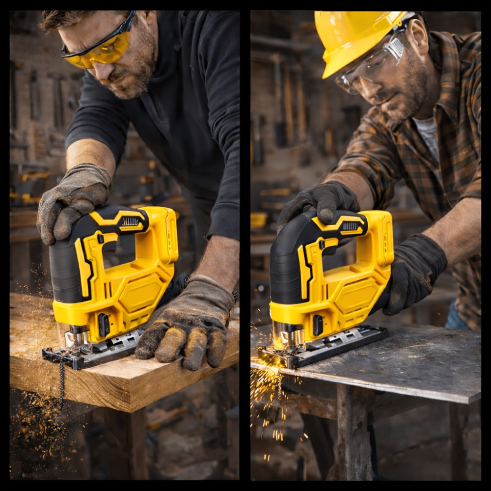 Cordless Jigsaw Compatible with DeWalt 20V Battery - Variable Speed 0-2700 RPM, 80mm Cutting Depth, LED Work Light, 0°-45° Bevel, 3 Orbital Settings for Wood Metal PVC Cutting - product image 5