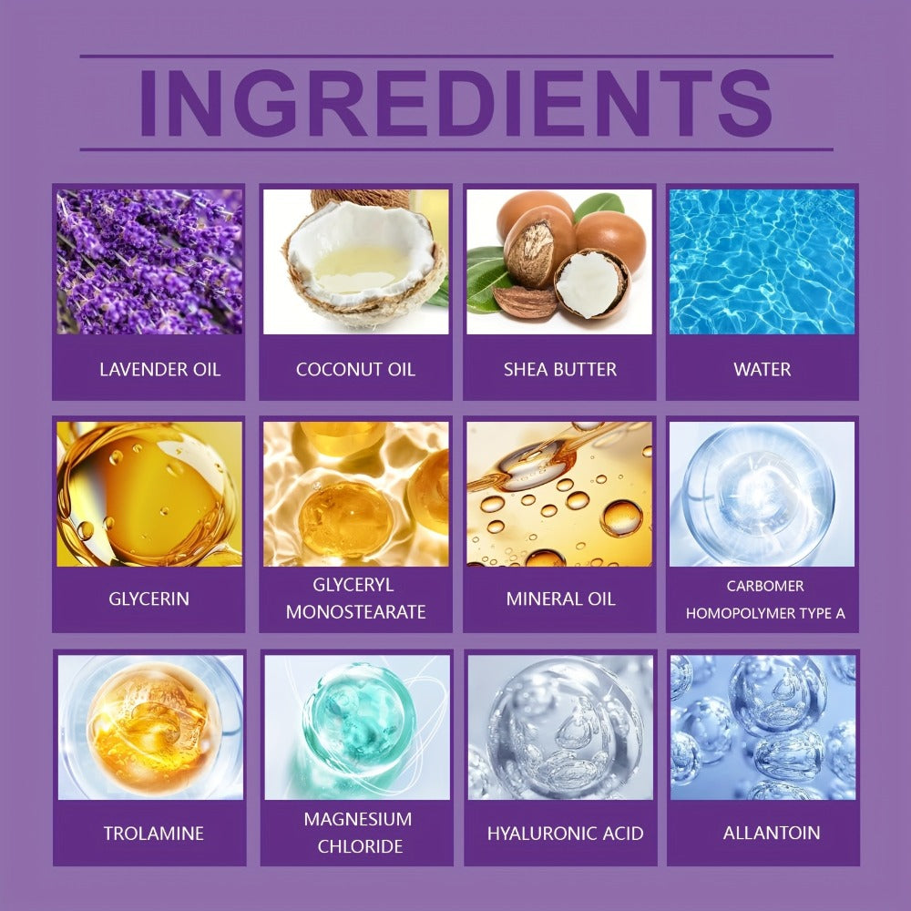 Magnesium Lavender Body Cream BOGO Buy One Get One Free - Plant Squalane Muscle Relief Massage Lotion Long-Lasting Hydration for Athletes Seniors Daily Moisturizer - product image 4