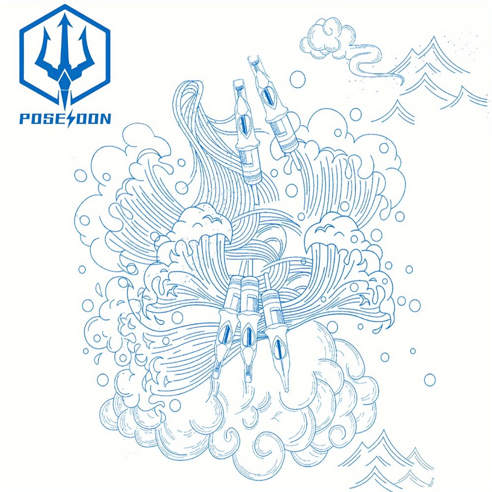Tattoo Needles 50Pcs Round Liner Shader - POSEIDON V3 12RL 12RS Membrane Safety Stainless Steel Sterile Disposable Cartridge Needles for All Tattoo Machines Beginner & Professional - product image 4