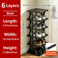 Shoe Rack Organizer 6 or 9 Tier - Space Saving Folding Shoe Rack for Hallway Doorway Bedroom Dorm, Narrow Entryway Shoe Storage, Black or White - product image 15