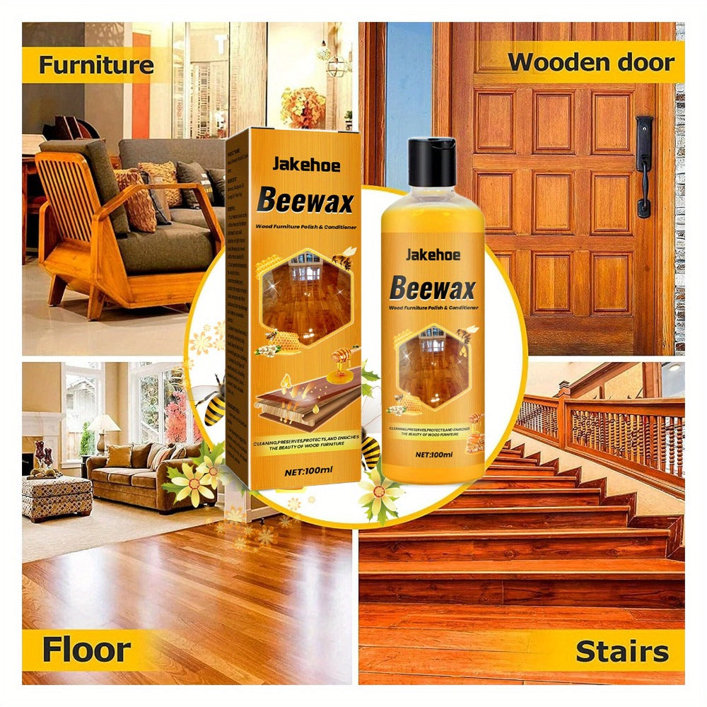Beeswax Floor Cleaner & Polish - Natural Wood Floor Care Agent with Hydrogen Peroxide, Dust Prevention & Bright Polishing for Hardwood, Laminate & Tile Floors - product image 2
