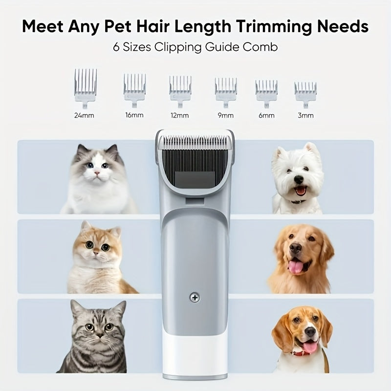 5-in-1 Grooming Kit for Dogs & Cats, 3 Suction Modes, Low-Noise, 5 Grooming Tools, Hair Clipper & Vacuum All-in-One – Pet Grooming Vacuum Cleaner with Cordless - product image 4