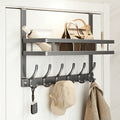Over Door Hook Rack No Drilling Metal Storage Organizer – 4 5 6 Hooks for Bedroom Bathroom Kitchen, Versatile Door Hanger for Coats Towels Bags & Robes - product image 18