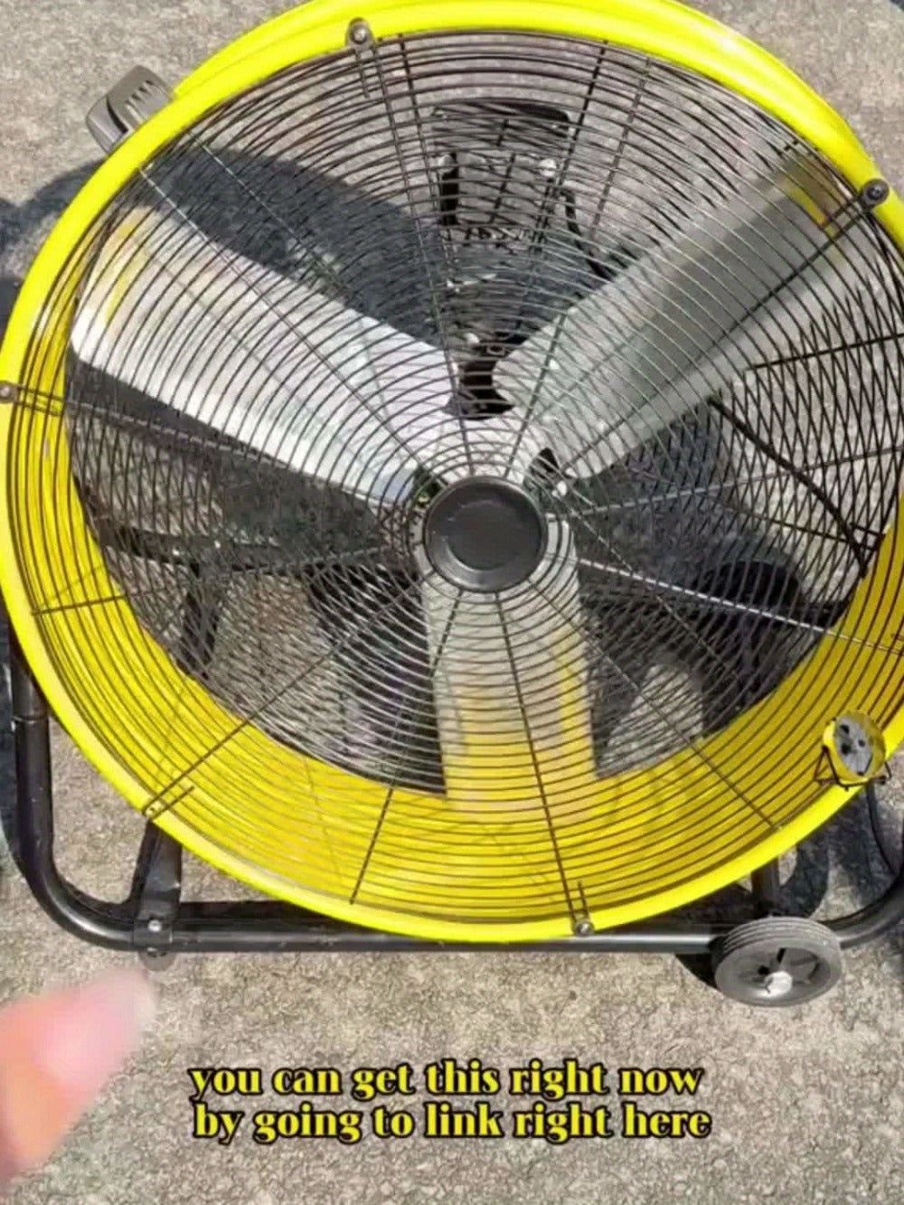 Industrial Floor Fan 24 Inch 9000 CFM Heavy Duty Drum Fan 3-Speed 360 Degree Tilt with Casters and Handle for Warehouse Garage Patio Workshop Gym Large Area Cooling - product image 11