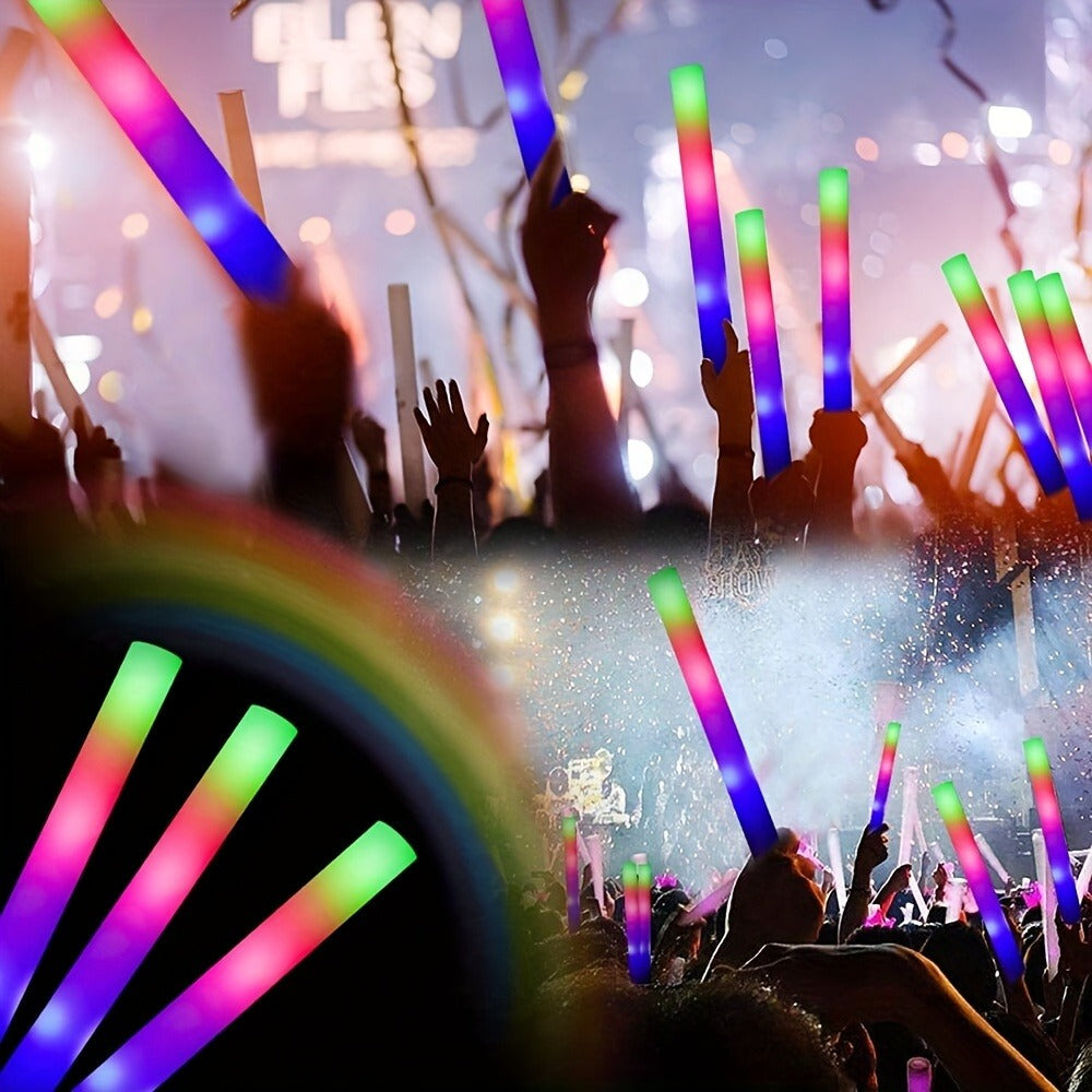 LED Glow Sticks Party Set – Foam Glow Sticks with 3 Light Modes, Glow Glasses, Headbands & Finger Lights for Rave, Wedding, Birthday, Concert, Halloween, Christmas & New Year Party - product image 12