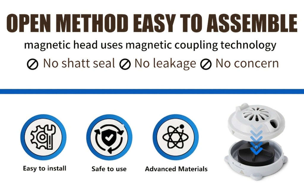Pipeless Jet Motor for Pedicure Spa Chair Magnetic Jet Head Propeller Cap Complete Replacement Kit LURACO P153 Compatible Nail Salon Hygienic Easy Install Repair Part - product image 8