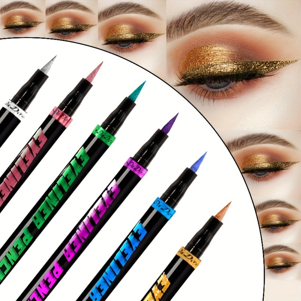 Eyeliner Pencil Set Waterproof 6 Colors Smudg1e Proof Long Lasting Colored Eye Liner for Women Pigmented Gel Eyeliner Pencils Makeup Kit Holiday Gift - product image 6