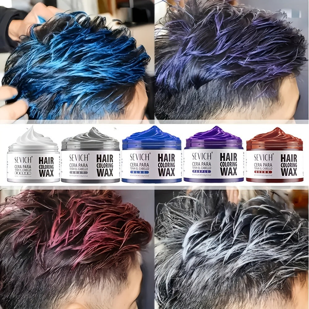 Instant Color Hair Wax 10 Shades – Temporary Hair Dye Wax Strong Hold Styling for Parties, Cosplay, Festivals & Halloween, Easy Wash Out, All Hair Types, Men Women Kids - product image
