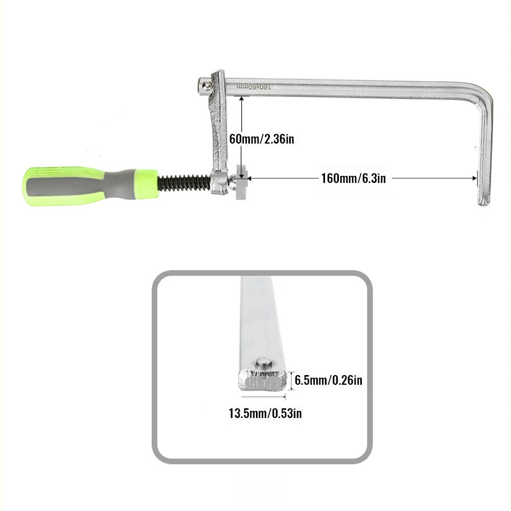 Track Saw Clamps 2pcs, Quick Adjust MFT Table Rail Clamps with Soft-Grip Handle, Compatible with Festool Track Saw Rail System, Woodworking Hold-Down Clamp for 19mm & 20mm MFT Hole - product image 12
