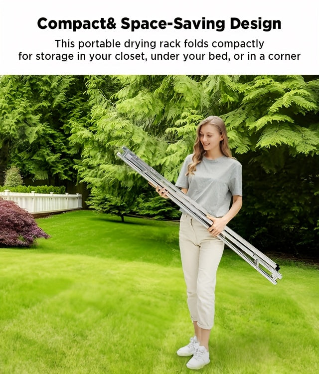 Clothes Drying Rack 63" and 78.7" Two Types, Retractable Length and Folding Outdoor Indoor Use Durable Metal Drying Rack, Drying Rack Clothing Collapsible - product image 18