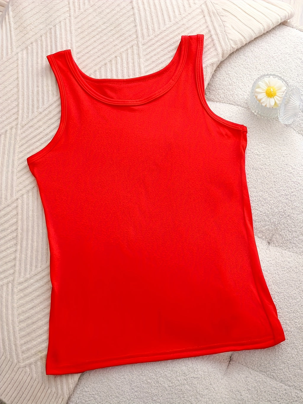 6pcs Women's Soft Sticky Blouses - Sleeveless Shirts with Semi-Sheer Adhesive Top Layer (No Padding), Breathable All-Season Vest for home & Layering - product image