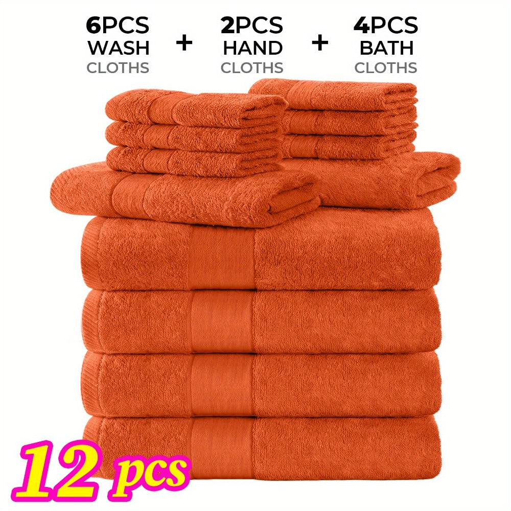 Luxury Towel Set 12 or 24 Piece Hotel Quality Cotton - Highly Absorbent Quick Dry Thick Bath Towels Hand Towels Washcloths | 7 Colors | Hotel Spa Gym Home Bathroom Essentials Gift  - product image 13