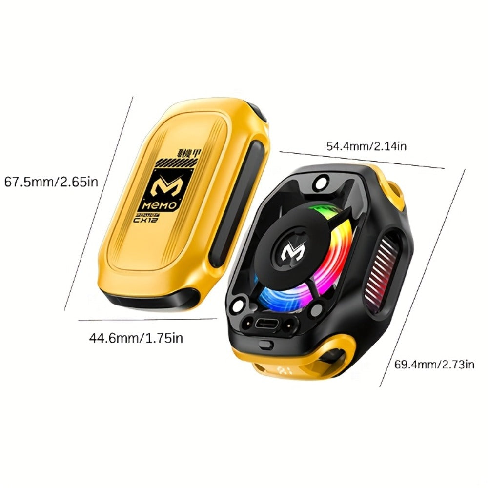 Phone Cooler Magnetic Semiconductor Cooling Fan with RGB LED Temperature Display Rechargeable Battery USB Type-C for Mobile Gaming TikTok Live Streaming iPhone Android - product image 2