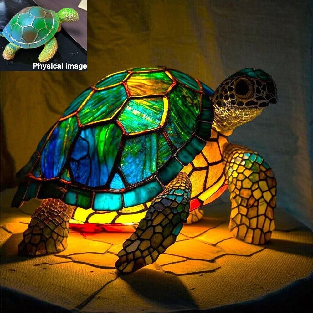 3D Resin Animal Night Light – Bohemian Vintage Dragon, Owl & Sea Turtle Stained Desk Lamp for Bedroom, Home Decor, Birthday & Christmas Gift (Dragon / Owl / Sea Turtle) - product image 3
