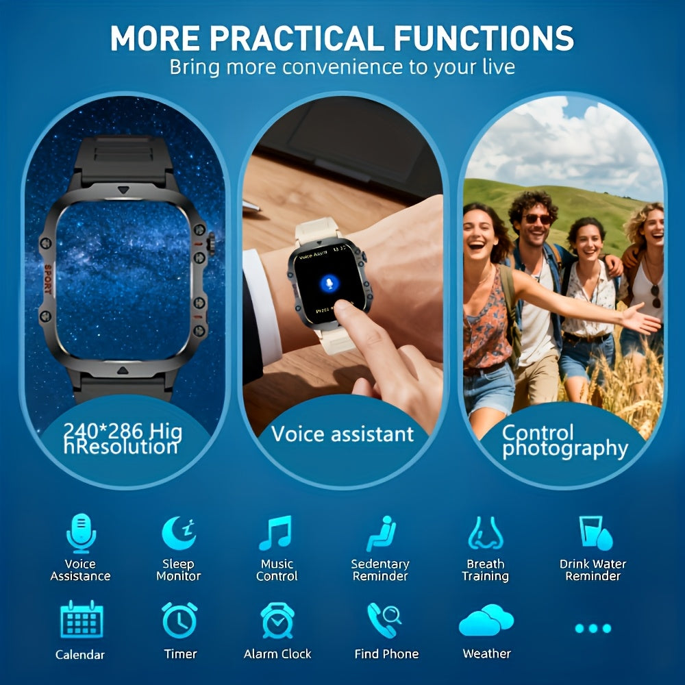 Large-Screen Smartwatch Compatible for iPhone & Android, Wireless Smartwatch with Wireless Calling/SMS, Fitness Tracker, Remote Camera Control, USB - product image 11
