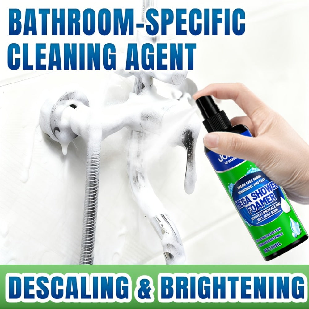 Bathroom Cleaner with Sponge 3.38oz - Deep Cleaning Stain Removal Scrub for Tiles Tub Fixtures - Removes Soap Scum Hard Water Stains Mildew - Multi-Surface Bath Cleaner Shiny Strea - product image 5