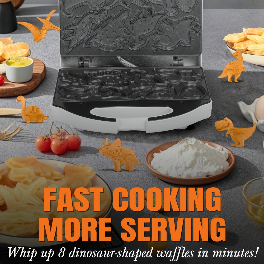Dinosaur Waffle Maker Electric – 8 Dino Shapes Non-Stick Pancake Maker for Kids | Also Available in Car & Monster Designs - product image 7