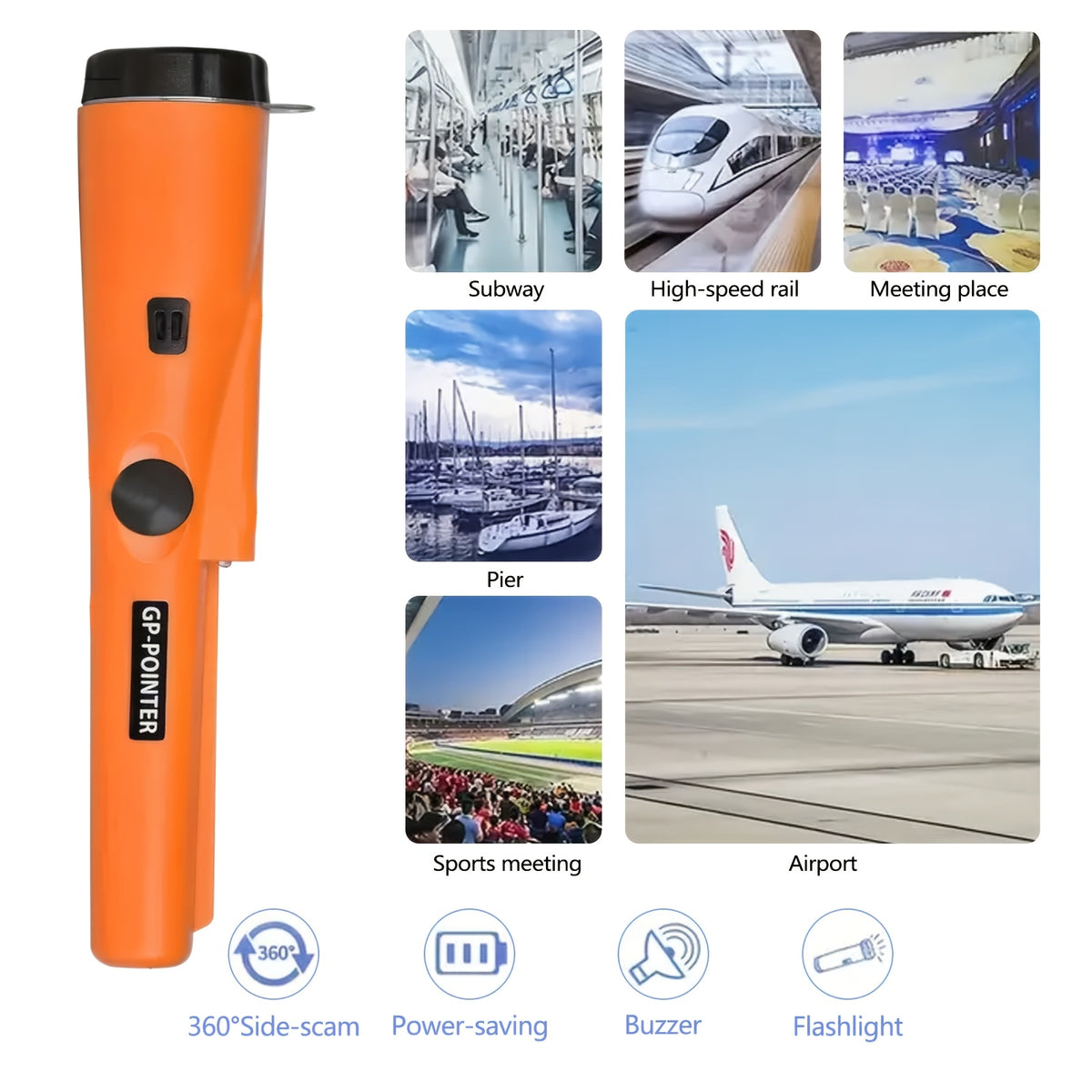 Metal Detector Pinpointer -Handheld Treasure Hunter Wand With Sound & Vibration Alerts For Golden, Silver, Coins & Relics -Ideal For Beach, Yard & Outdoor - product image 7