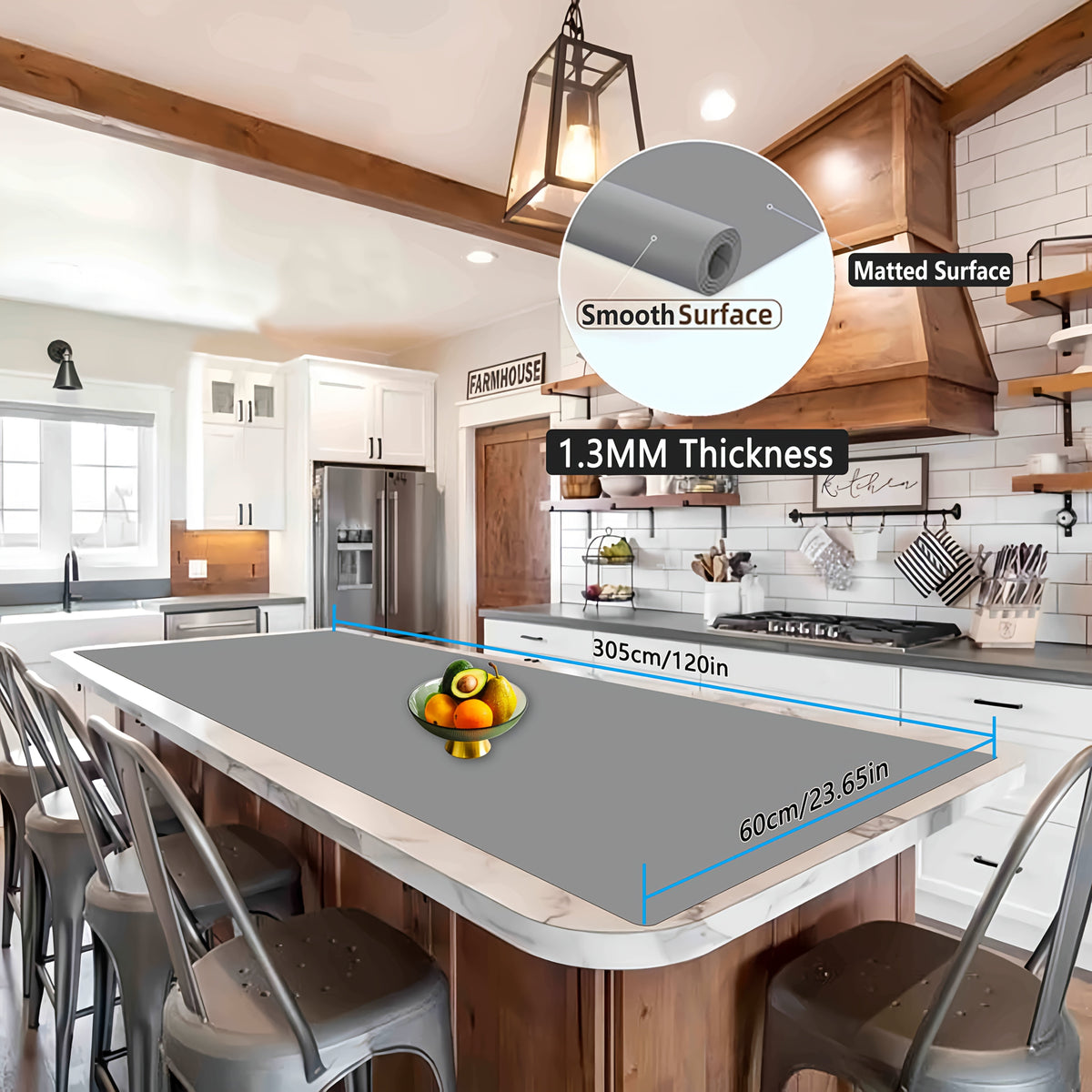 Extra Large Silicone Mat for Kitchen Counter – Nonslip Heat Resistant Countertop Protector, Nonstick Waterproof Craft Mat & Placemat, Multiple Sizes & Colors - product image 34