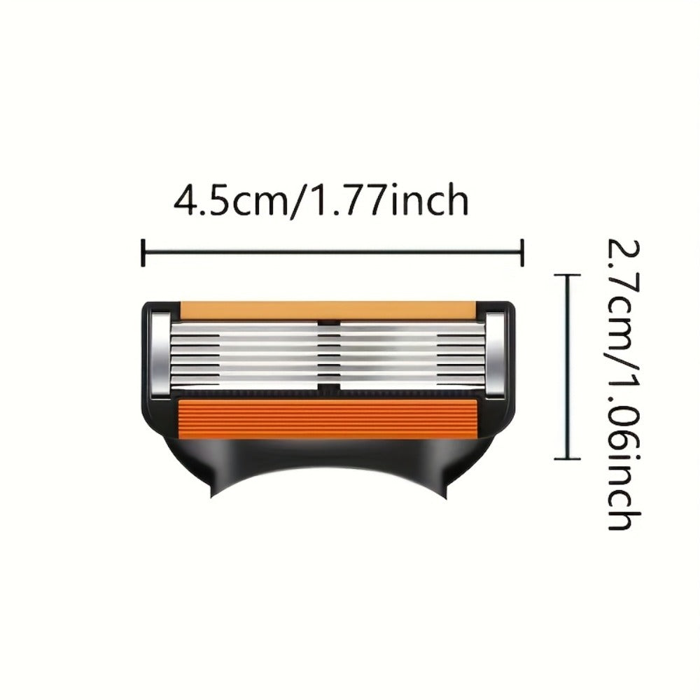 Fusion 5 Compatible Razor Blade Refills 6-Layer Stainless Steel with Free Handle — Men's Replacement Shaving Cartridges for Beard & Face, Manual Razor Heads Bulk Pack 16/24/32 Blad - product image 6