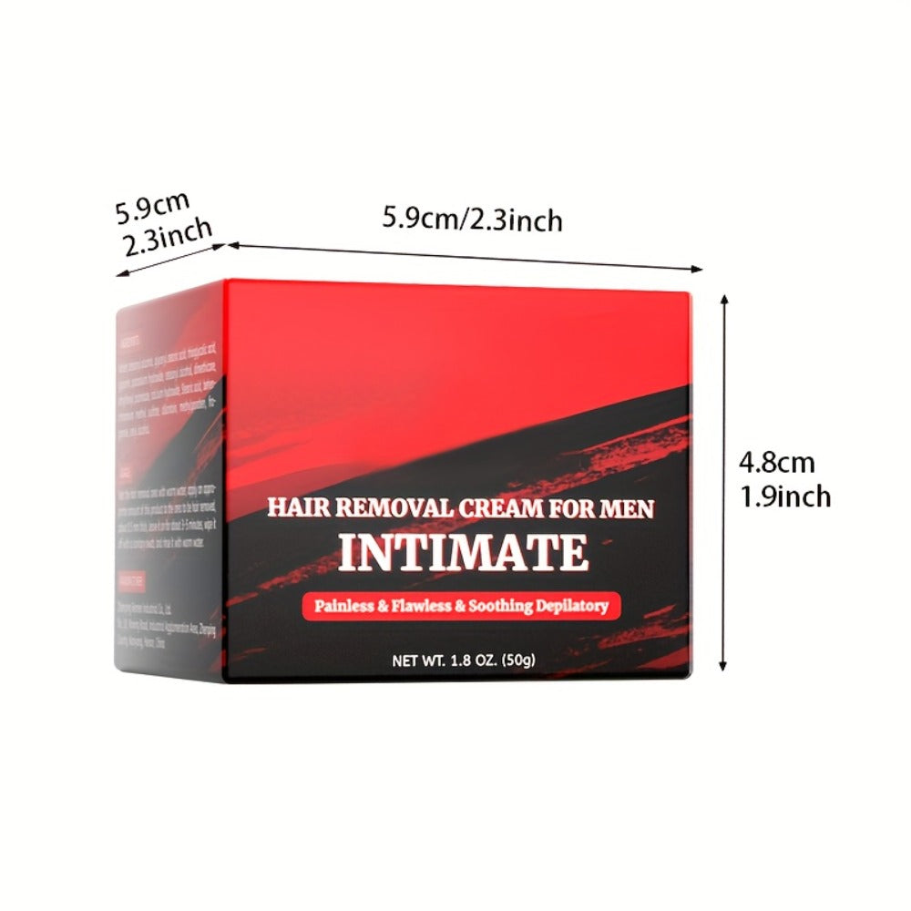 Depilatory Cream for Men Chest & Back Fast-Acting Body Hair Removal 1.8 oz 50g – Gentle Formula for Coarse Unwanted Hair, Razor-Free Smooth Skin, 1/2/3 Bottle Value Pack - product image 12