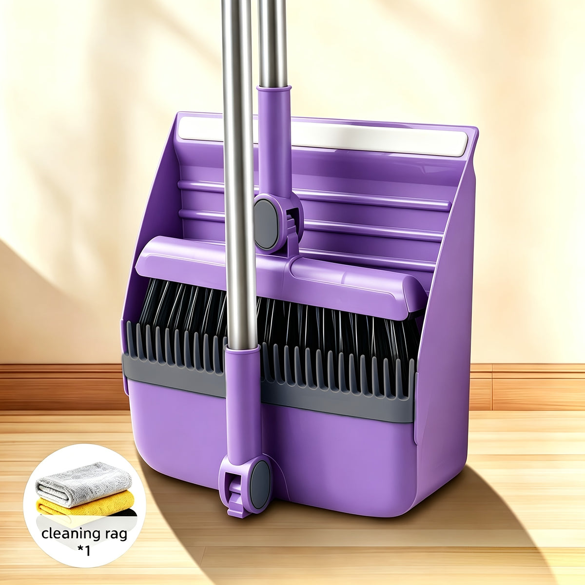 4In1/3In1/2In1 Upright Broom and Dustpan Combo, Long Handle Floor Sweeping Brush Set with Comb Teeth Dustpan, Garbage Bag Holder, Indoor Outdoor Cleaning Kit - product image 20