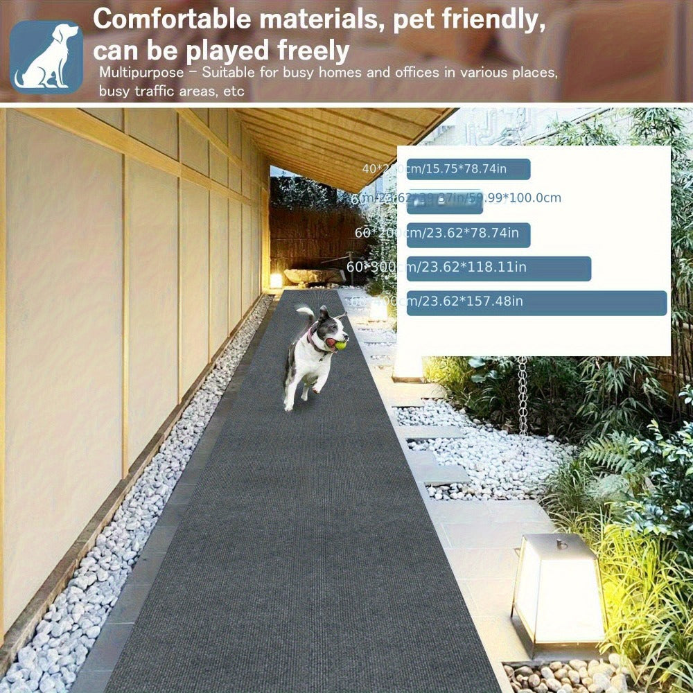 Striped Runner Rug Non-Slip Machine Washable – 100% Polyester PVC Backing Indoor Outdoor Hallway Mat, Soundproof 0.2" Thick Carpet for Kitchen, Patio & Entryway – 5 Colors, 4 Sizes - product image 3