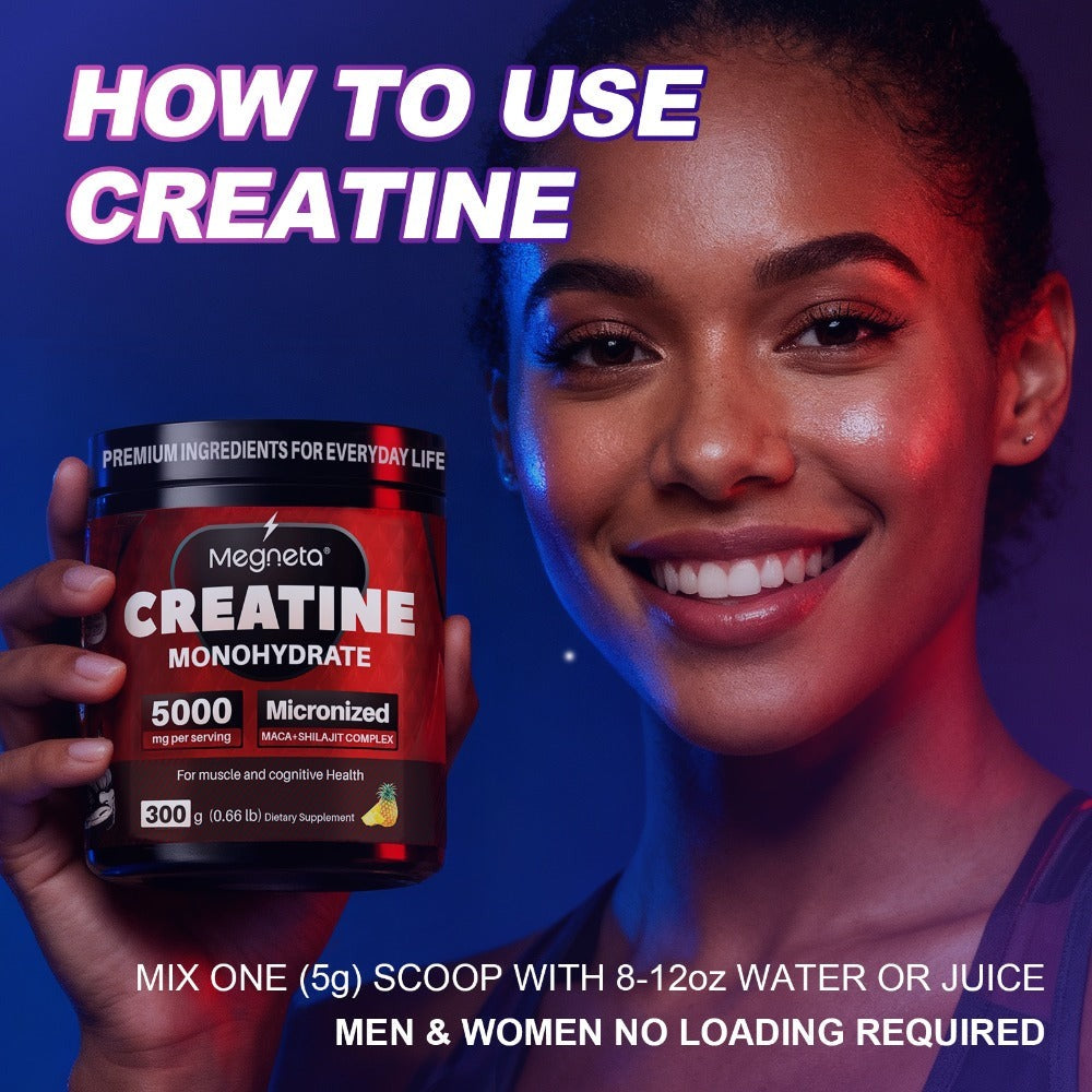 Micronized Creatine Monohydrate Powder 300g — 5000mg Per Serving | 60 Servings | Strength, Power & Focus Formula | No Artificial Sweeteners or Flavors | Pure Unflavored Pre & Post  - product image 9