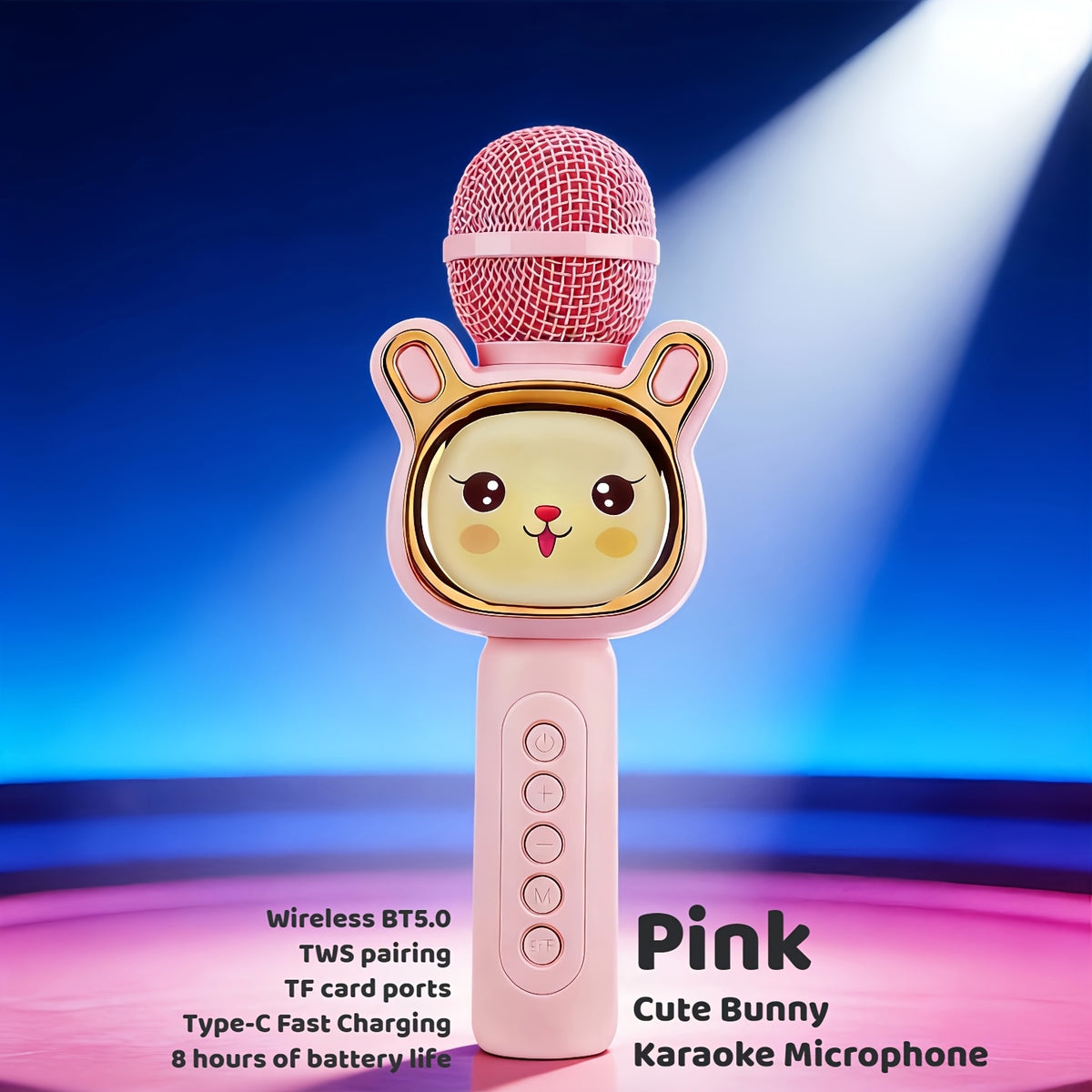 Wireless Karaoke Microphone Speaker with LED Lights and Fun Voice Changer - Portable Singing Mic, Perfect for Holiday Parties, Christmas Family Gatherings, New Year Celebrations