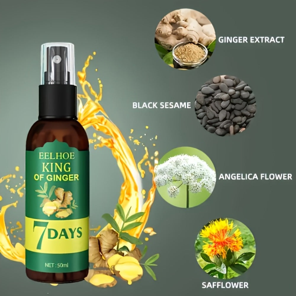 Ginger Root Hair Oil 2-Pack with Biotin Essence — Scalp Massage Treatment, Deep Moisturizing, 7-Day Strengthening & Nourishing Formula for Hair Loss, All Hair Types, Gift for Women - product image 8