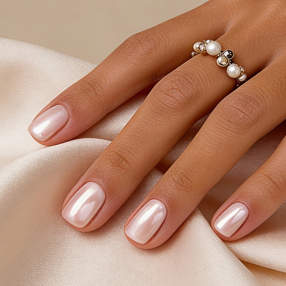Nail Strengthening Oil with Pearl Effect Quick Dry No UV Lamp Needed - Mother of Pearl Nail Hardener Brightens Weak Soft Brittle Nails, Air Dry Formula for Women Home & Travel Use - product image 5