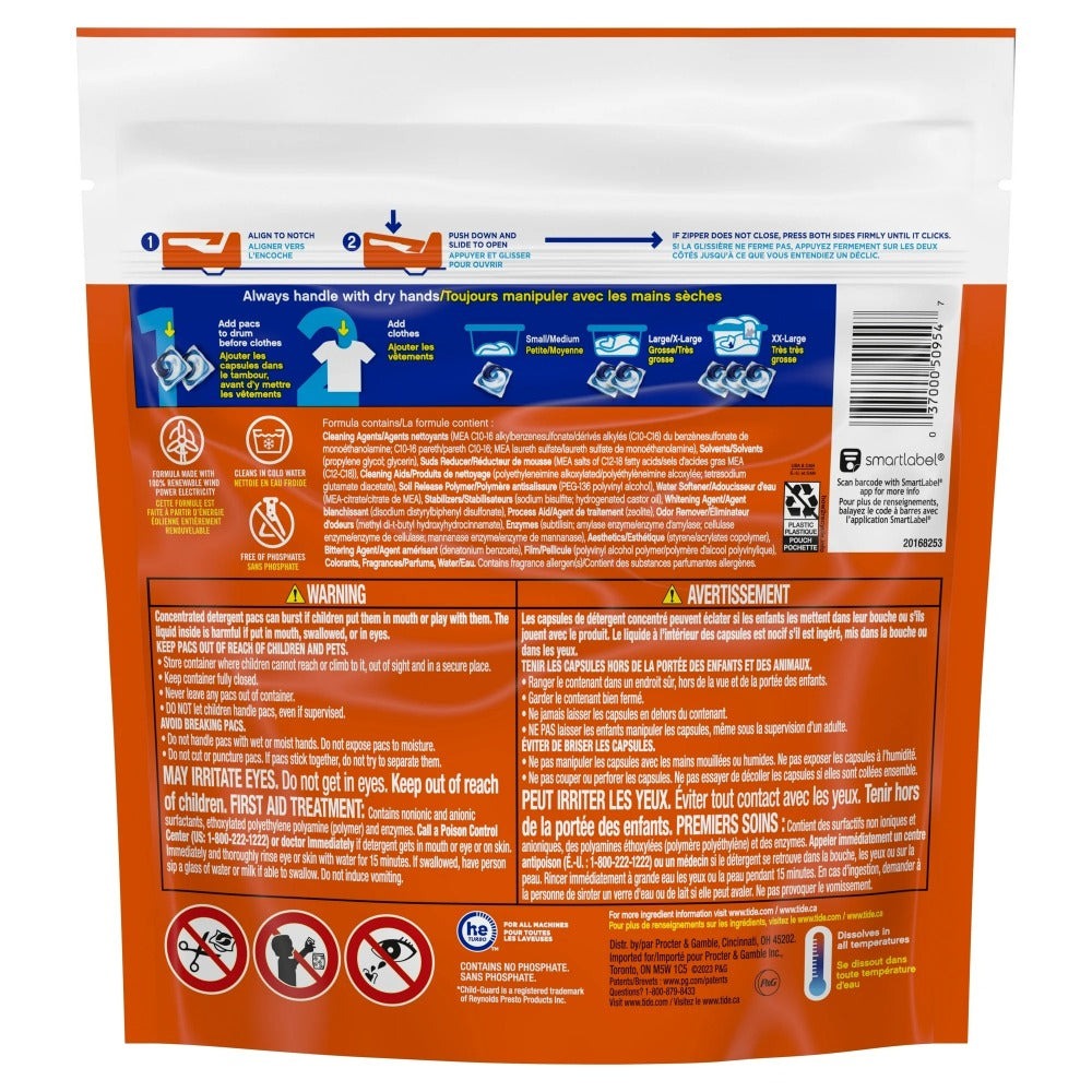 Tide PODS Liquid Laundry Detergent Packs Spring Meadow Scent 16 Count Pre-Measured Pods Stain Remover HE Compatible Top Load Front Load Washing Machine - product image 8