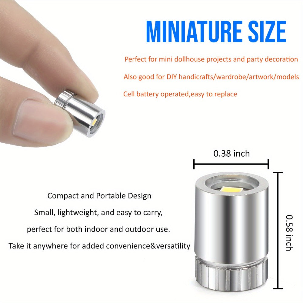 Mini Spotlight Battery Operated LED 20 Pack - Cordless Miniature Spot Lights for Artwork, Paintings, Jewelry, Display Cases, Handicrafts, Models & Puzzles (Green / Red / RGB / Blue - product image 2