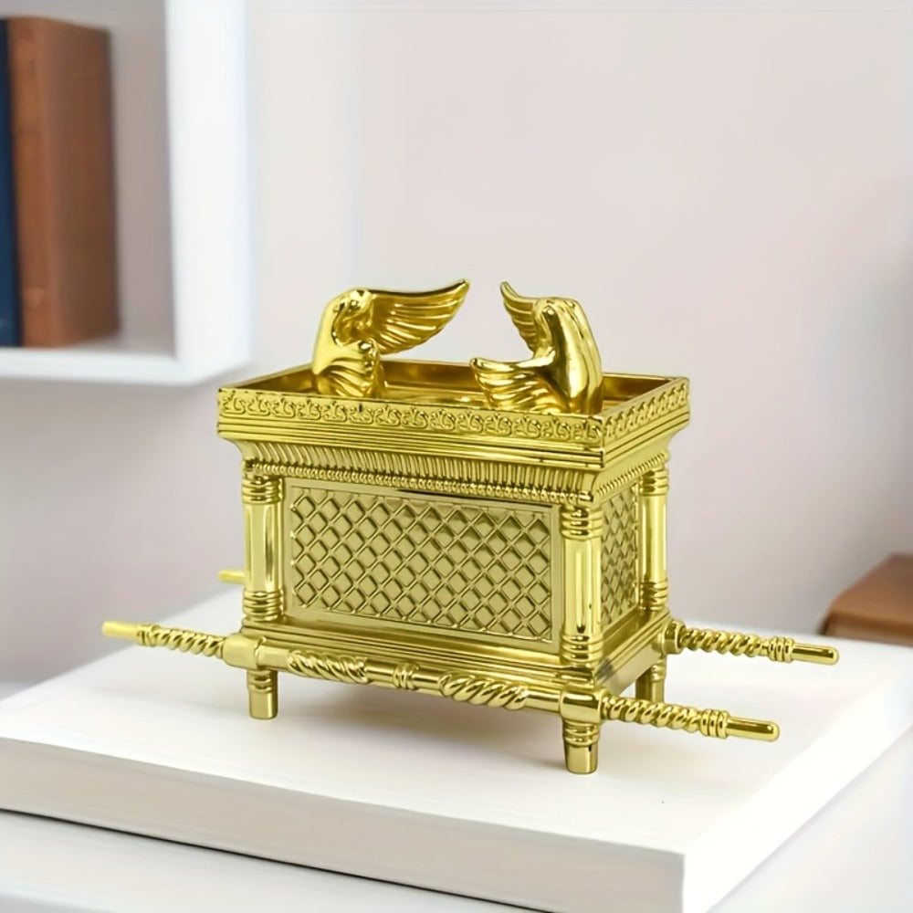 Ark of the Covenant Figurine – Golden Artisan Tabletop Statue, Spiritual Religious Decor for Home & Office, Hanukkah, Easter & Ramadan Gift Ornament, Indoor Outdoor Display, Medium - product image 15