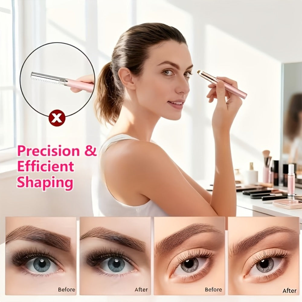 Electric Eyebrow Trimmer for Women 2 Pack, USB Rechargeable Painless Precision Eyebrow Razor Pen, Portable Hair Remover for Face Lip Leg Armpit – Pink White Colorful - product image 8